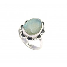 Handcrafted Ring 925 Sterling silver Women's Natural Gem Stone Labradorite
